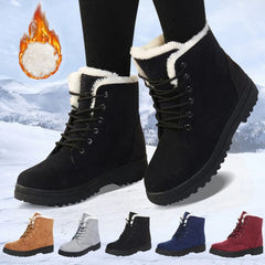 Bottes chaudes d hiver a lacets pour femmes Confort Ideal